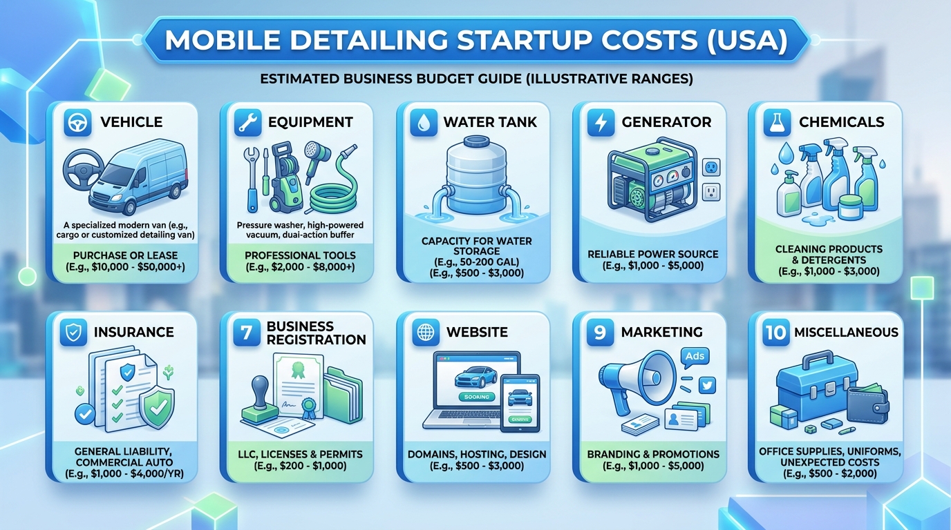Mobile detailing startup cost breakdown